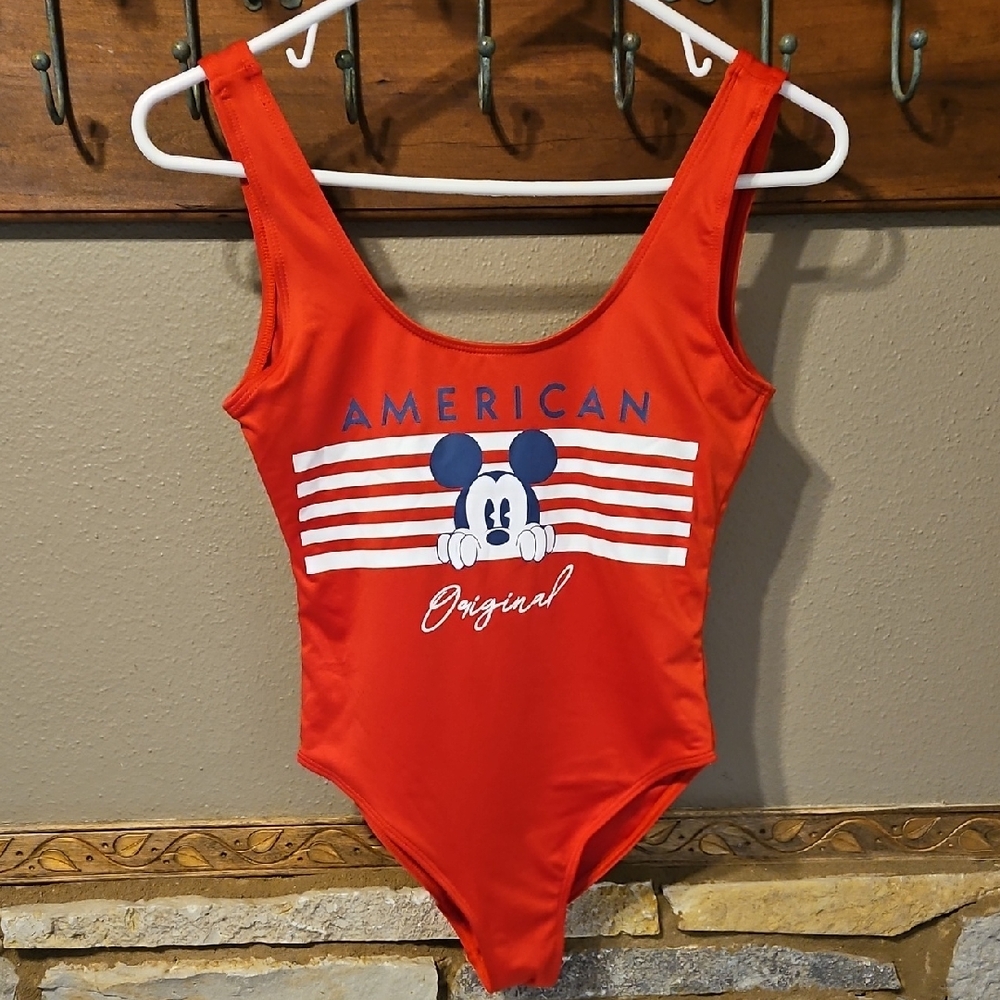 Disney Red Mickey American One-Piece Swimsuit
